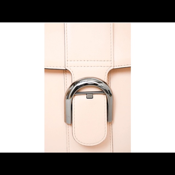 DELVAUX NUDE LEATHER MINI BRILLANT TOP HANDLE BAG WITH STRAP - Picture 6 of 9